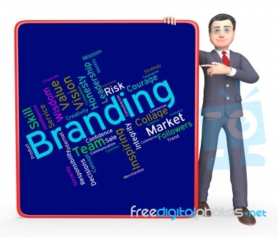 Branding Words Shows Company Identity And Branded Stock Image