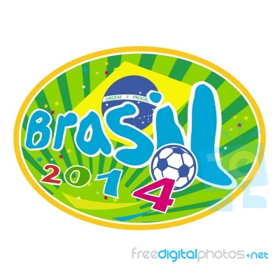 Brasil 2014 Soccer Football Ball Stock Image