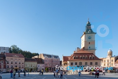 Brasov, Transylvania/romania - September 20 : View Of The Town S… Stock Photo
