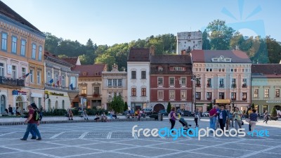 Brasov, Transylvania/romania - September 20 : View Of The Town S… Stock Photo