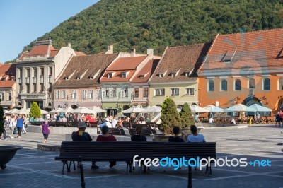 Brasov, Transylvania/romania - September 20 : View Of The Town S… Stock Photo