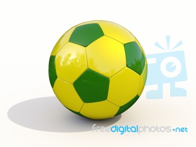 Brazilian Soccer Ball Stock Image