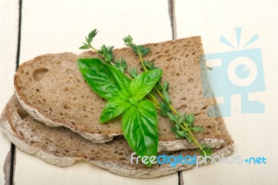 Bread Basil And Thyme Stock Photo