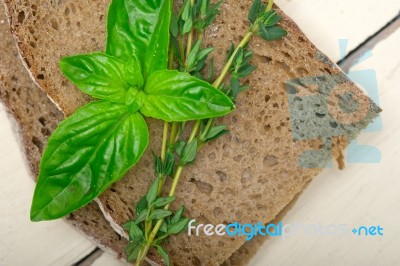 Bread Basil And Thyme Stock Photo