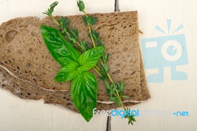 Bread Basil And Thyme Stock Photo