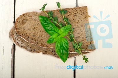 Bread Basil And Thyme Stock Photo