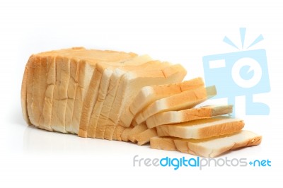 Bread Isolated White Stock Photo