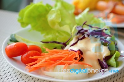 Breakfast Fresh Salad Stock Photo