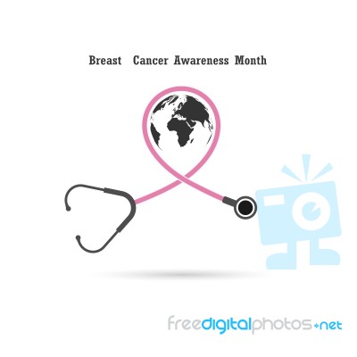 Breast Cancer Awareness Icon Stock Image