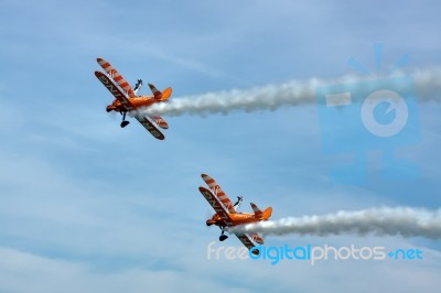 Breitling Wingwalkers At Airbourne Stock Photo