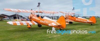 Breitling Wingwalkers Boeing Stearman Stock Photo