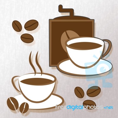 Brewed Coffee Represents Beverage Beverages And Cafeteria Stock Image