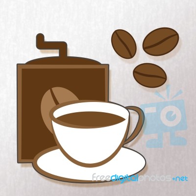 Brewed Coffee Represents Cafe Beverage And Cafeteria Stock Image