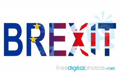 Brexit Word Represents Britain Eu Union And Great Stock Image