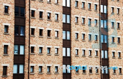 Brick Building Facade Stock Photo