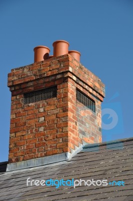 Brick Chimney Stock Photo