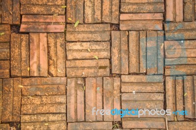 Brick Floor Stock Photo