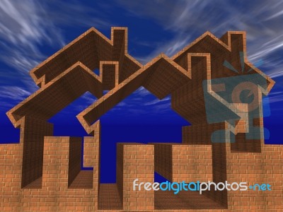 Brick Houses Stock Image