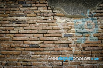 Brick Wall - Ancient Fortress Stock Photo