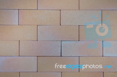 Brick Wall, Installed With Glue Stock Photo