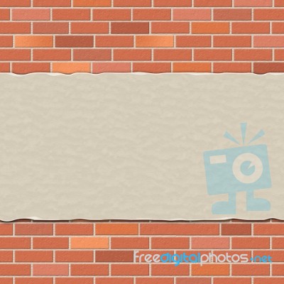 Brick Wall Represents Empty Space And Backdrop Stock Image