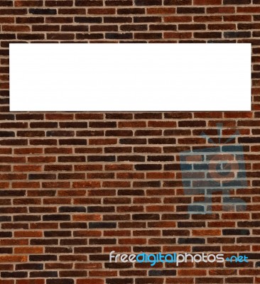 Brick Wall Sign Stock Photo