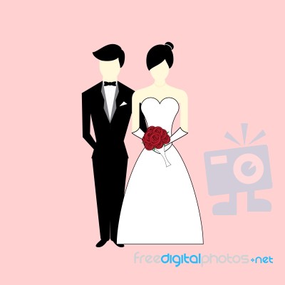  Bride And Groom Illustration Stock Image