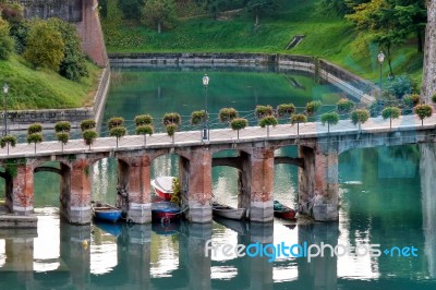 Bridge At Desenzano Del Garda Stock Photo