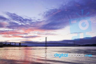 Bridge At Dusk In Edinburgh Stock Photo