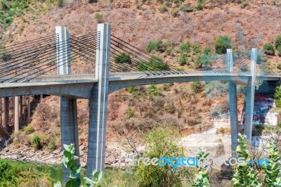 Bridge Over Blue Nile Stock Photo