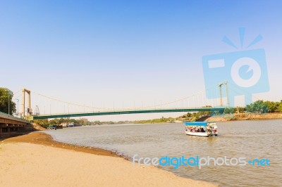 Bridge Over River Nile In Khartoum Stock Photo