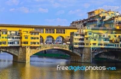 Bridge Ponte Vecchio In Florence Stock Photo