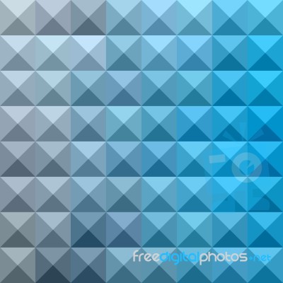 Bright Cerulean Blue Abstract Low Polygon Background Stock Image