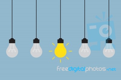 Bright Light Bulb Stock Image