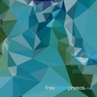 Bright Turquoise Blue Abstract Low Polygon Background Stock Image