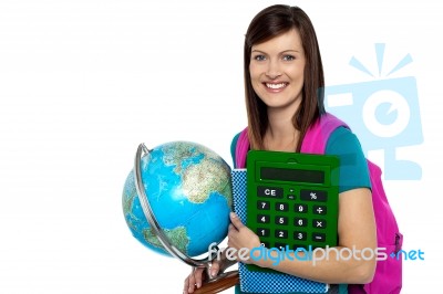 Bright University Student Wearing A Smile Stock Photo