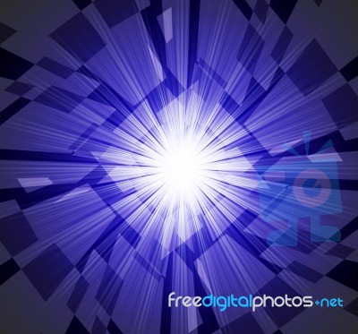 Brightness Background Means Star Ablaze And Rectangles
 Stock Image