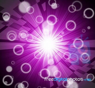 Brightness Background Shows Dazzling Beams And Circles
 Stock Image