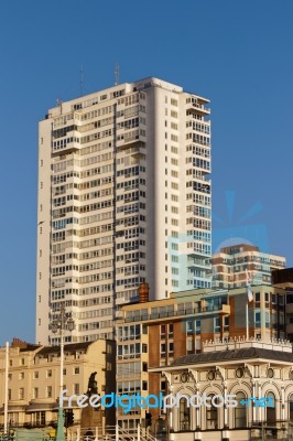 Brighton, East Sussex/uk - January 26 : View Of Apartment Buildi… Stock Photo