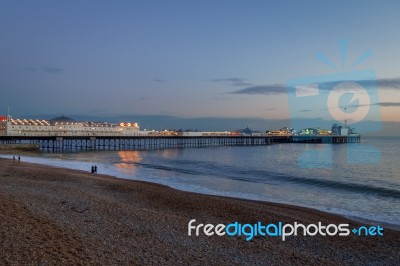 Brighton, East Sussex/uk - January 26 : View Of Brighton Pier In… Stock Photo