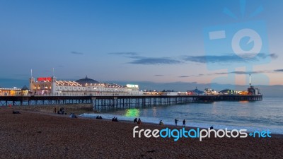 Brighton, East Sussex/uk - January 26 : View Of Brighton Pier In… Stock Photo