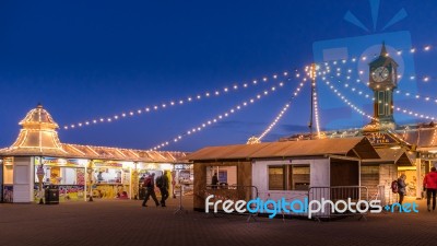 Brighton, East Sussex/uk - January 26 : View Of Brighton Pier In… Stock Photo