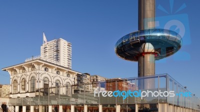 Brighton, East Sussex/uk - January 26 : View Of I360 In Brighton… Stock Photo