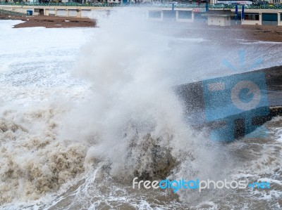 Brighton, Sussex/uk - February 15 : Brighton After The Storm In Stock Photo