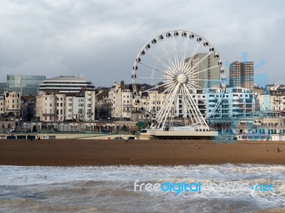 Brighton, Sussex/uk - February 15 : Brighton After The Storm In Stock Photo