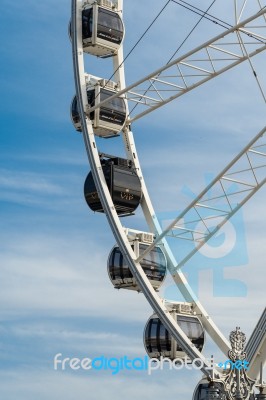 Brighton, Sussex/uk - January 27 : Ferris Wheel In Brighton On J… Stock Photo