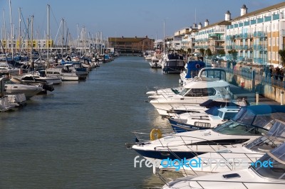 Brighton, Sussex/uk - January 27 : View Of Brighton Marina In Br… Stock Photo