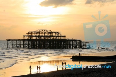 Brighton West Pier Stock Photo