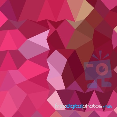 Brilliant Rose Pink Abstract Low Polygon Background Stock Image