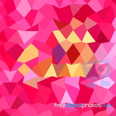 Brink Pink Abstract Low Polygon Background Stock Image